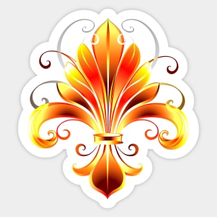 Fire Lily ( Fluer de Lis ) Sticker